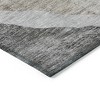 Charcoal Gray And Taupe Abstract Washable Indoor Outdoor Area Rug - 4 of 4