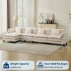 Modular Corduroy Sectional Sofa with Ottoman - 3/4 Seater, Deep Seat Cloud Comfort, Easy Assembly, Living Room & Lounge - 2 of 4