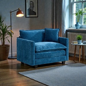 Mshliw Cloud Sofa Single Seat Modular Sectional Couch with Double-Layer Upholstered Cushion and Chenille Fabric, Single Sofa for Living Room Bedroom - 1 of 4