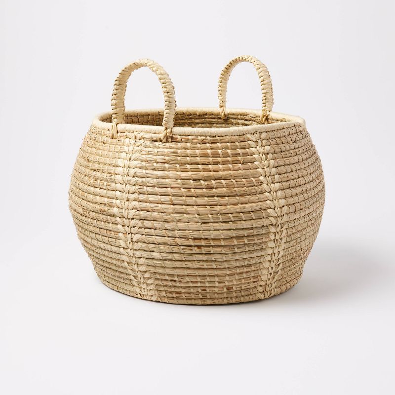 Woven Medong Grass Round Floor Basket - Threshold&#8482;, 1 of 5
