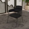 LeisureMod Upholstered Dining Chair with Powder-Coated Stainless Steel Legs for Modern Home and Kitchen Axis Collection - 2 of 4