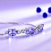 Adjustable Chain Bracelet  for Women Silver Created Blue Topaz Ginger Lyne Collection - 4 of 4