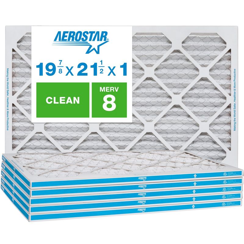 Aerostar AC Furnace Air Filter - Dust - MERV 8 - Box of 6, 1 of 9