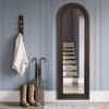 64x21" Arched Rustic Mirror - Solid Wood Frame. Includes Stand for Leaning, Hanging, or Free Standing in Any Room - 3 of 4