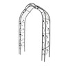 VisioGear Arbors and Trellises, Garden Arch Trellis for Climbing Plants Outdoor Flower Support, Black, 59"*15.3"*98.4" - 3 of 4