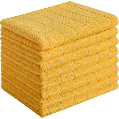 8-Pack Microfiber Dish Towels, Soft Super Absorbent and Lint Free Kitchen Towels, 26 x 18 Inch Lattice Design