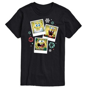 Men's - SpongeBob SquarePants - Christmas Photo Collage Short Sleeve Graphic T-Shirt - 1 of 4