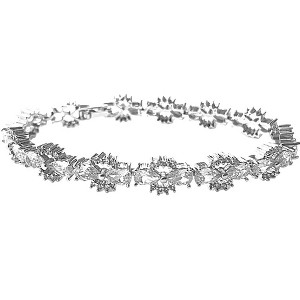 Hollywood Sensation Bow Tie Cubic Zirconia Tennis Bracelets with Pear Cut Cubic Zirconia - 1 of 2