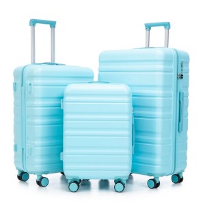 YOOCOZZ 3-Piece 20"/24"/28" Luggage Sets in ABS with Spinner Wheel,Matching Color and TSA Combination Lock - 1 of 4