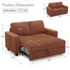 Belffin Corduroy Sectional Sleeper Sofa with Pull Out Bed Modular Sectional Loveseat Sofa Bed for Living Room - 2 of 4