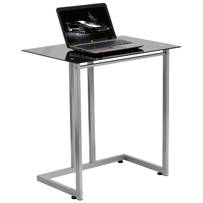 Black Tempered Glass Computer Desk - Flash Furniture