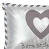 Bacati - Love Grey/Silver Throw Pillow - 3 of 4