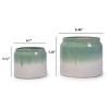 Set of 2 Round Ceramic Planter Pots, Indoor and Outdoor Flower Pots for Home, Patio, Balcony or Garden – The Pop Home - 4 of 4