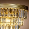 ALOADECOR 4-Light 16" Glam Tierd Brass Flush Mount With Crystal Accents - 3 of 4