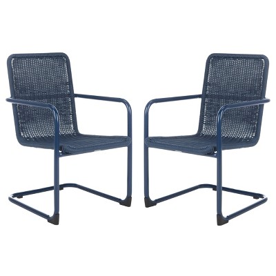 Hutton 2kc Accent Chair - Navy - Safavieh