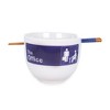 Silver Buffalo The Office Dunder Mifflin 20-Ounce Ramen Bowl and Chopstick Set - 2 of 4