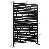 Vynxaria 76" Metal Privacy Screen - Freestanding Decorative Divider for Indoor & Outdoor Use - 2 of 4