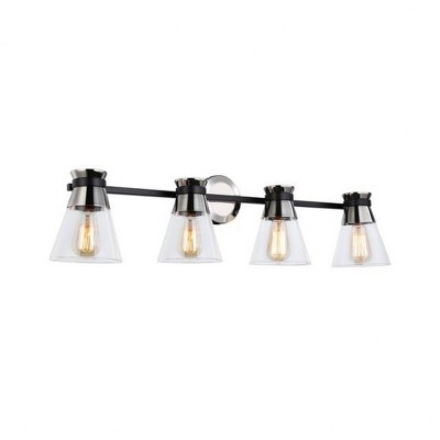 Artcraft Lighting Kanata 4 - Light Vanity in  Black/Brushed Nickel