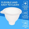Impresa 2 Pack Funnel for Squeeze Bottles- Wide Funnel Opening - BPA Free - 3.25 Top Diameter 1.25  - 3 of 4