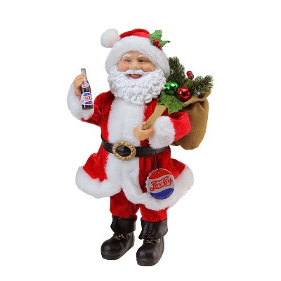 Northlight 12" Red and White Santa Claus with Gift Sack Christmas Figurine