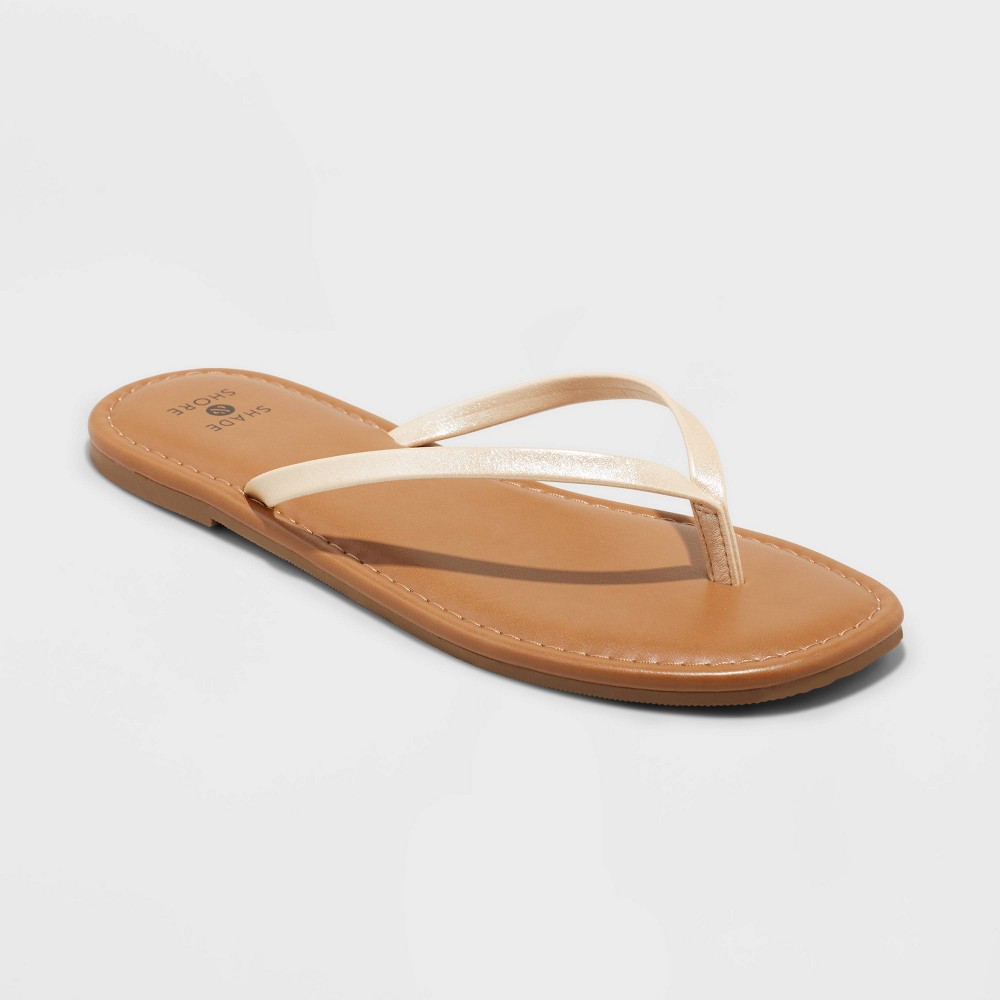 Women's Ava Thong Sandals - Shade & Shore™ Gold 6