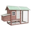 vidaXL Chicken Coop Brown and Green Solid Pine/Fir Wood - Mocha - 2 of 4