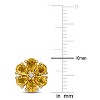 EVERLY JEWELRY | Yellow Plated Sterling Silver 1-3/4 CT TGW Citrine and White Topaz Flower Design Stud Earrings - 2 of 4