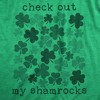 Womens Check Out My Shamrocks T Shirt Funny Saint Paddys Day Clover Graphic Tee For Ladies - Crazy Dog Women's T Shirt - 2 of 4