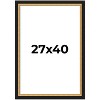 PosterPalooza | Embellished Brown Picture Frame - UV Acrylic, Foam Board Backing, Hanging Hardware - 2 of 4