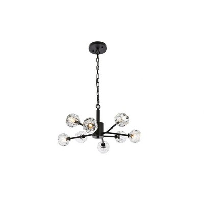 Elegant Lighting Graham 8 - Light Pendant in  Black