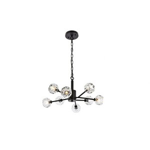 Elegant Lighting Graham 8 - Light Pendant in  Black - 1 of 4