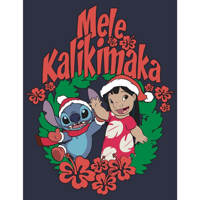 Women's Lilo & Stitch Mele Kalikimaka Christmas T-Shirt, 2 of 5