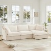 Oversized 120" Chenille Slipcovered L-Shaped Modular Sectional Sofa with French Edges and Removable Covers, 4-Piece Free combination - 3 of 4