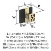 Amerock Overton Split Finish Cabinet or Furniture Knob - 2 of 3