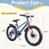 INFURNIC Bicycles 20 Inch Kids Fat Tire Mountain Bike with Shimano 7 Speed and Disc Brakes, Grey, 55.12"*22.83"*32.68" - 4 of 4
