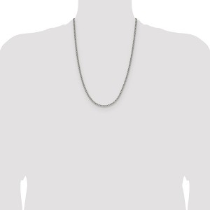 Chisel Stainless Steel Polished 3mm 24" Round Curb Chain Necklace - 1 of 4