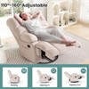 Lirago,Swivel Rocking Recliner Sofa for Adults - Beige Fabric with Adjustable Recline Positions - 3 of 4