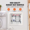 VEVOR 3-Branch Radiant Heat Manifold, 1/2" PEX Tubing Manifold, Stainless Steel PEX Manifold for Hydronic Radiant Floor Heating, Silver - 3 of 4