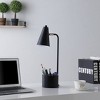 Vynxaria 19.5" White Metal Student Task Desk Lamp with Organizer - 2 of 4