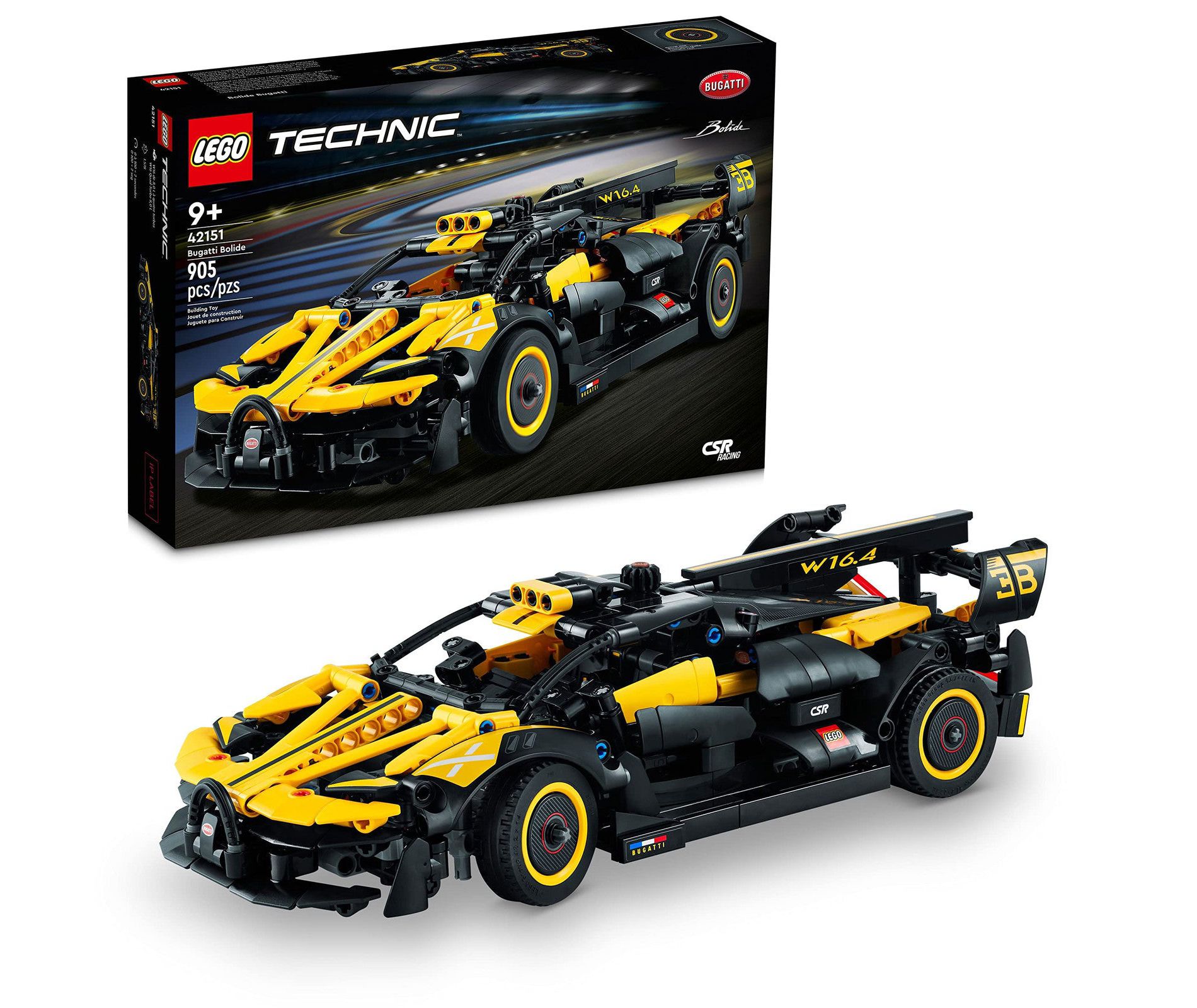 LEGO Technic Bugatti Bolide Racing Car Building Set - Model and Race Engineer