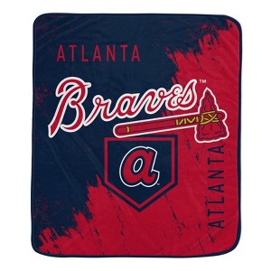 MLB Atlanta Braves Painted Plate Ultra Soft Blanket - 1 of 3