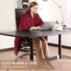 Heated Throw Blanket Electric - Soft Ribbed Flannel Heated Blanket with 6 Heating Levels & 8 Time Settings - 3 of 4