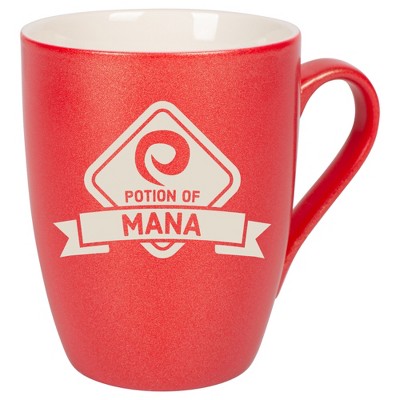 100 North Magic Potion 10 Ounce Crimson Red Metallic Finish, Comfortably Fits Your Hands, New Bone China Coffee Tea Cup Mug, Potion Of Mana