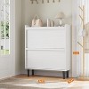 Shoe Cabinet with 3 Flip Drawers, Modern Shoe Storage for Entryway, Wooden Shoe Organizer Cabinet with Adjustable Shelf, Hidden Shoe Rack - 2 of 4