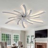 Bella Depot 31"  Modern White Flush Mount Ceiling Fan 6-speed Reversible Fan with Light and Remote - 2 of 4