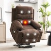 Power Lift Recliner Chair, With Heat and Massage, Home Theater Seat, Electric Glider Reclining Single Sofa Chair for Living Room, Brown - 2 of 4