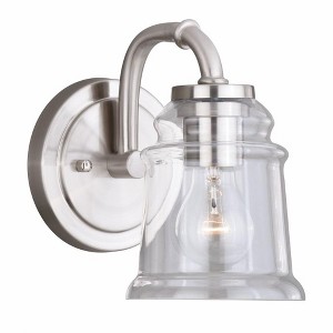 Vaxcel Toledo 1 - Light Vanity in  Satin Nickel - 1 of 4