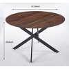 Cross Leg Modern Dining Table, with Round or Square Table Top, Pedestal Dining Table, End Table Leisure Coffee Table - 2 of 4