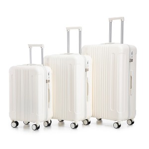 KTMBDW  Luggage 3 Piece Set Suitcase Spinner Hardshell Lightweight Durable with Combination Lock, Carry on Suitcase - 20"/24"/28" - 1 of 4
