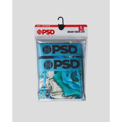 PSD Men's Rose Floral Print Briefs - Blue